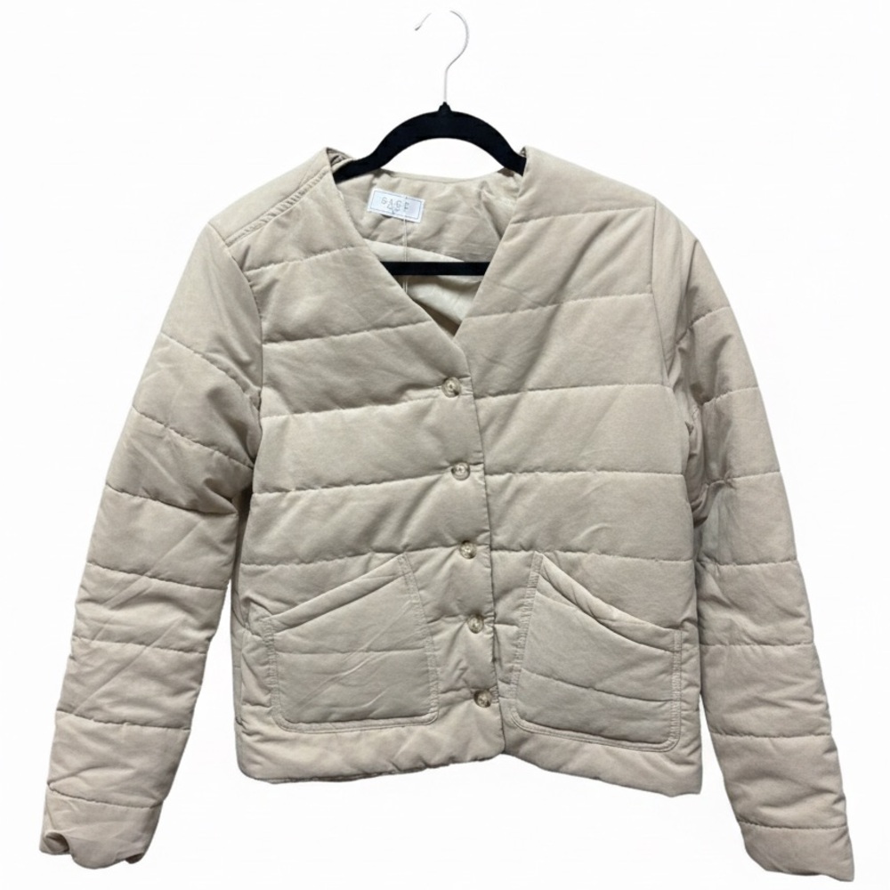 Sage The Label Taupe Women's Puffer Jacket-NWT